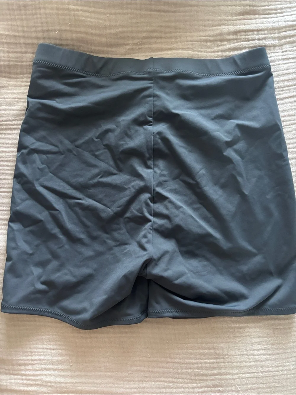 SKIMS Recycled Swim Mid Waist Gunmetal Grey Short